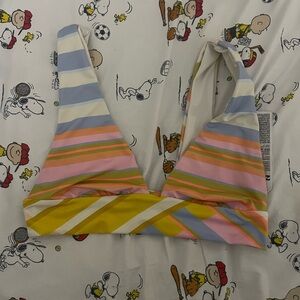 Billabong Pastel Striped Bikini Top